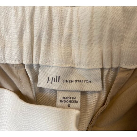 J.Jill Womens Straight Trouser Linen Blend Pants Small Off White Beach Summer - Picture 6 of 11